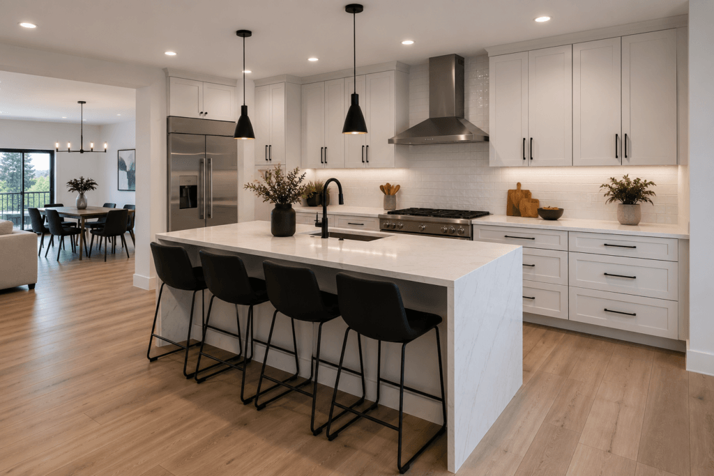 Contemporary Kitchen Remodeling in Downtown Los Angeles by Cali View Builders
