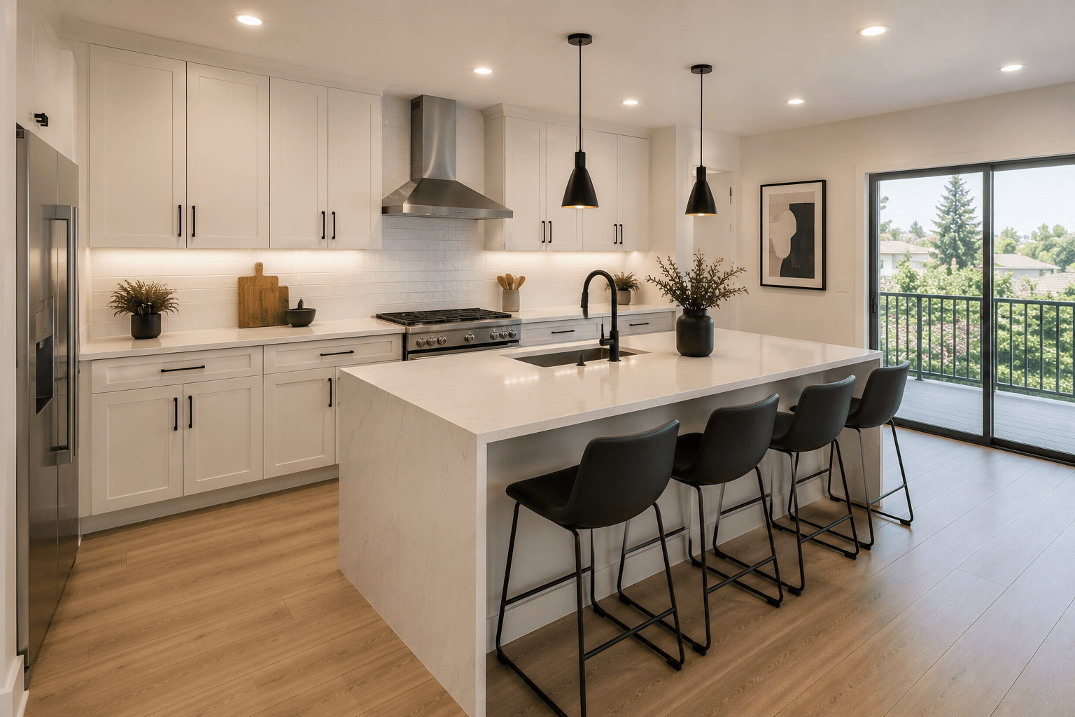 Contemporary Kitchen Remodeling in Downtown Los Angeles, view 4